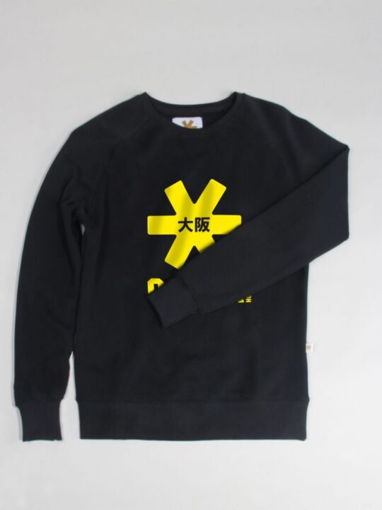 Osaka basic sweater dames Black / geel