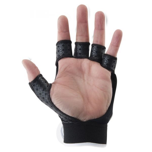 The Indian Maharadja VELD handschoen, HALF FINGER (links) Zwart Tag 3.0 - Afbeelding 2