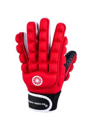 The Indian Maharadja INDOOR handschoen, FULL FINGER (links) Rood